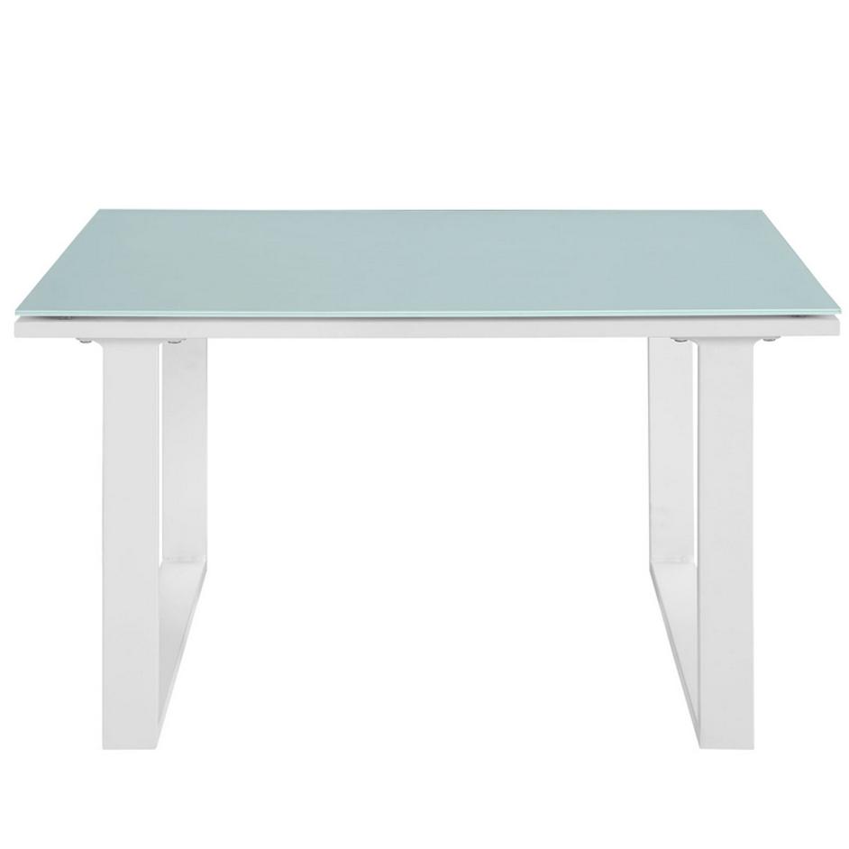 Tyche Outdoor Patio Side Table In White by Modway Furniture