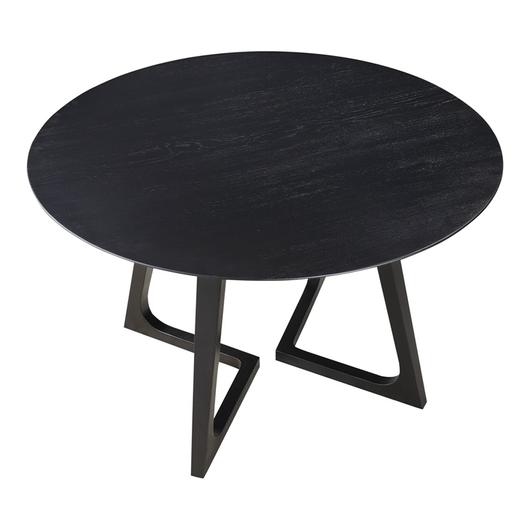 GODENZA DINING TABLE ROUND BLACK ASH by Moes Home