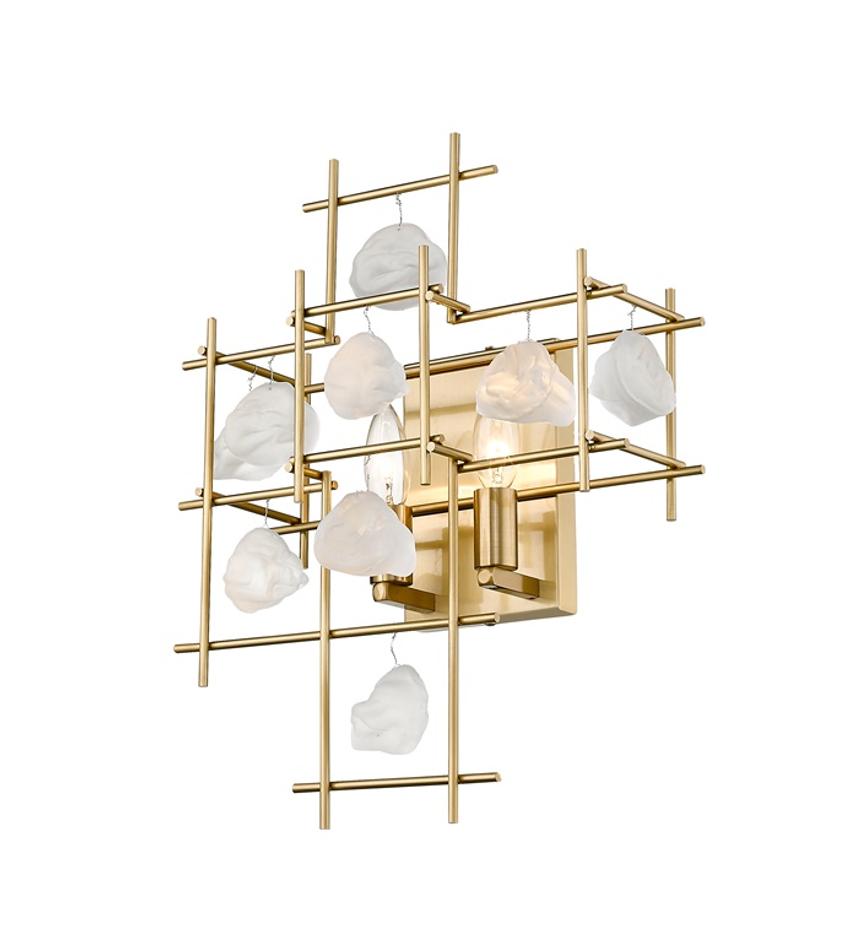Garroway 2 Light Wall Sconce in Aged Brass Finish by Z-Lite