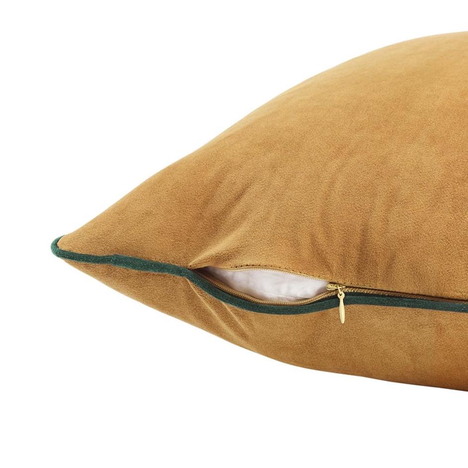 Fahim 20" Performance Velvet Throw Pillow In Cognac Green by Modway Furniture