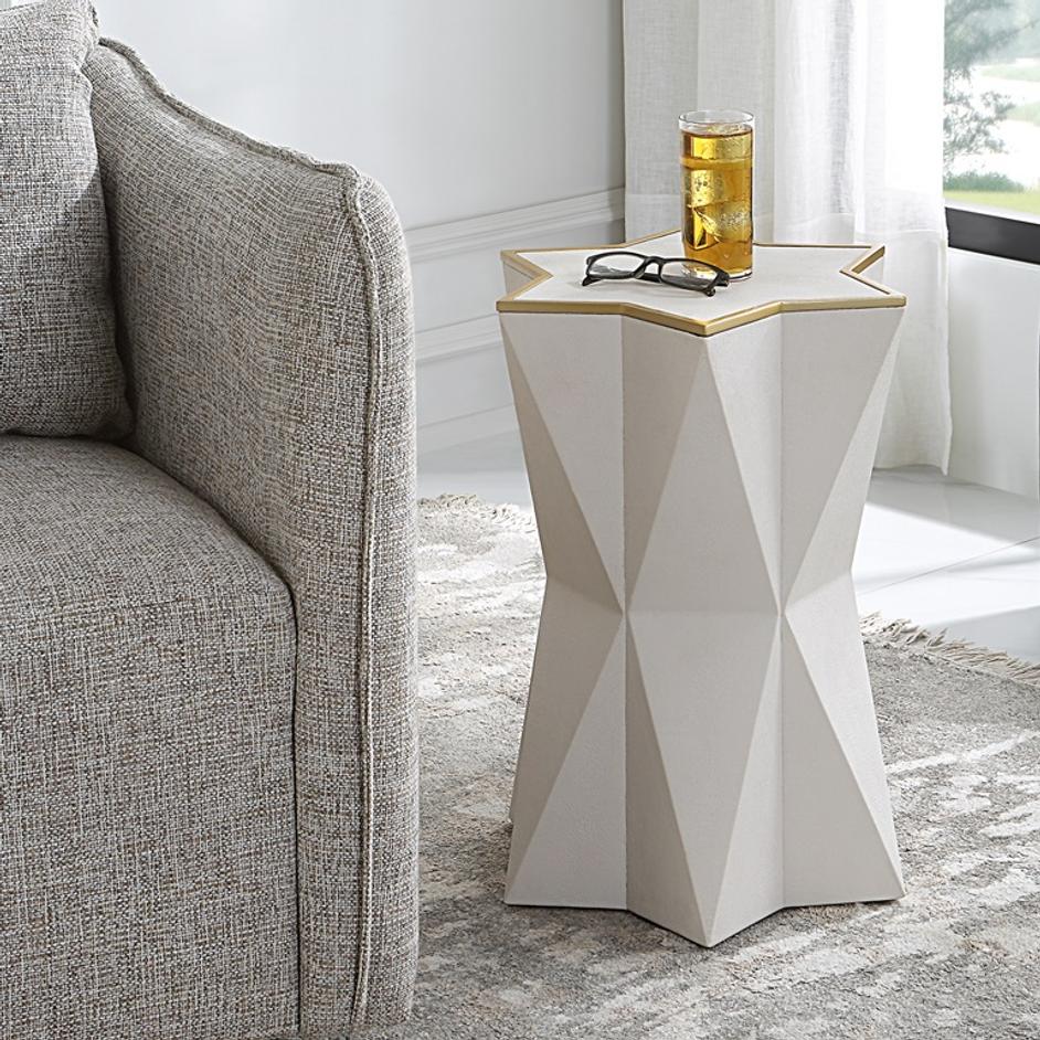 Capella White Accent Table by Uttermost