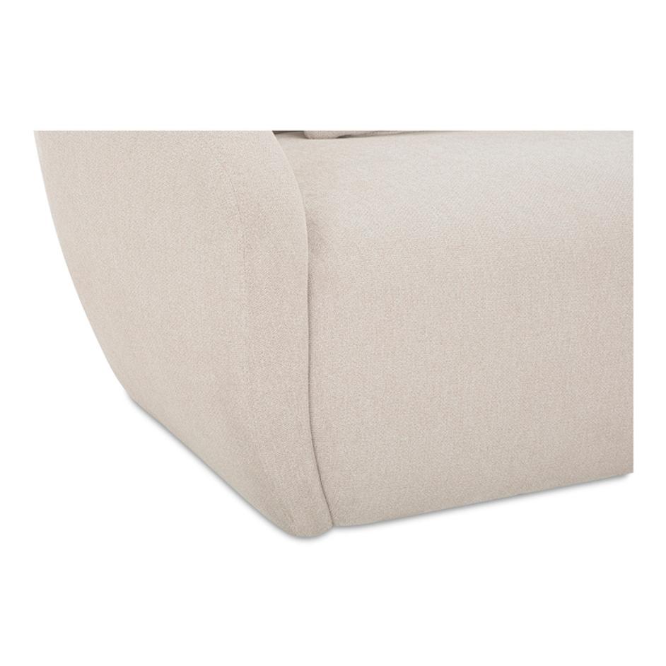 Amelia Left Arm Facing Chair Warm White by Moes Home