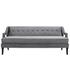 Bertram Button Tufted Performance Velvet Sofa In Gray by Modway Furniture