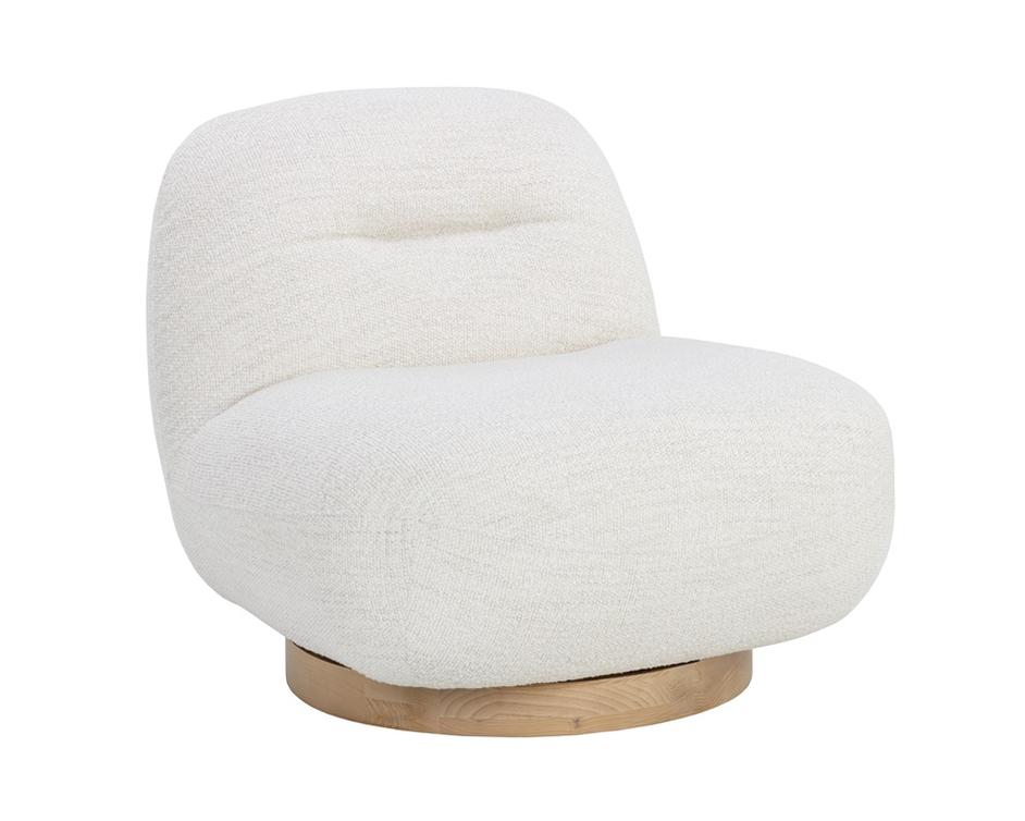 FRANZE SWIVEL LOUNGE CHAIR - MERINO PEARL by Sunpan