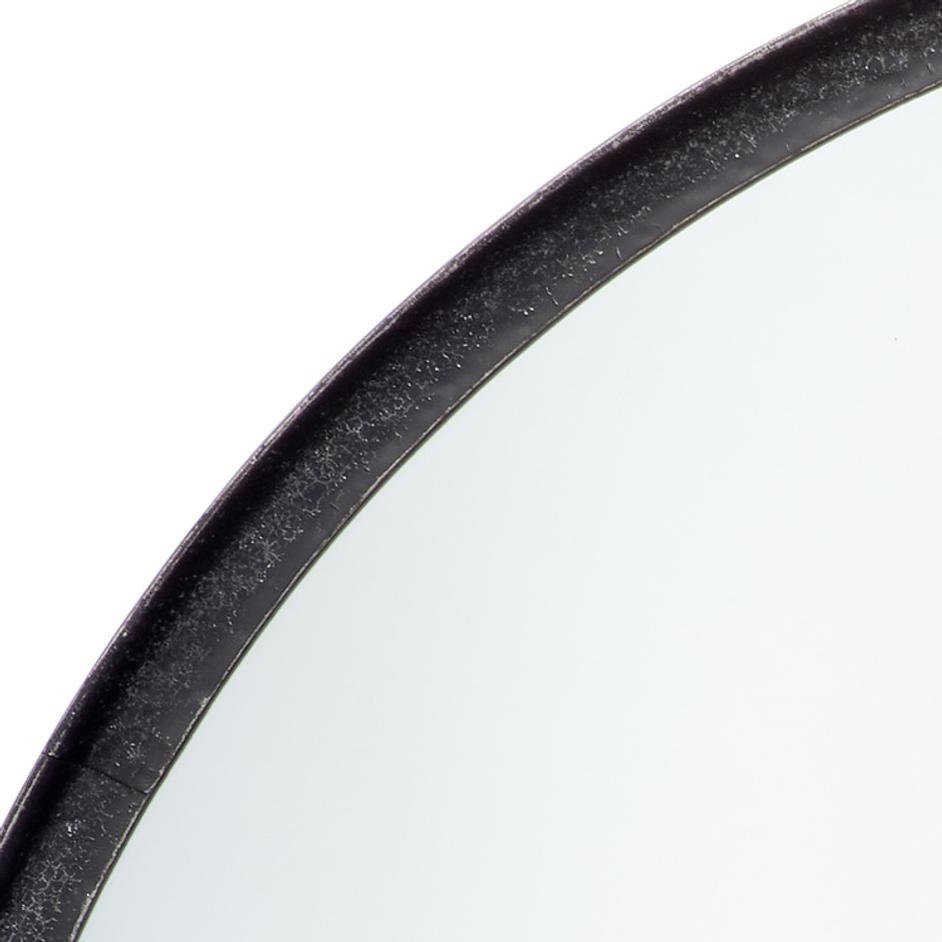 Refined Iron Round Wall Mirror, Black by Jamie Young