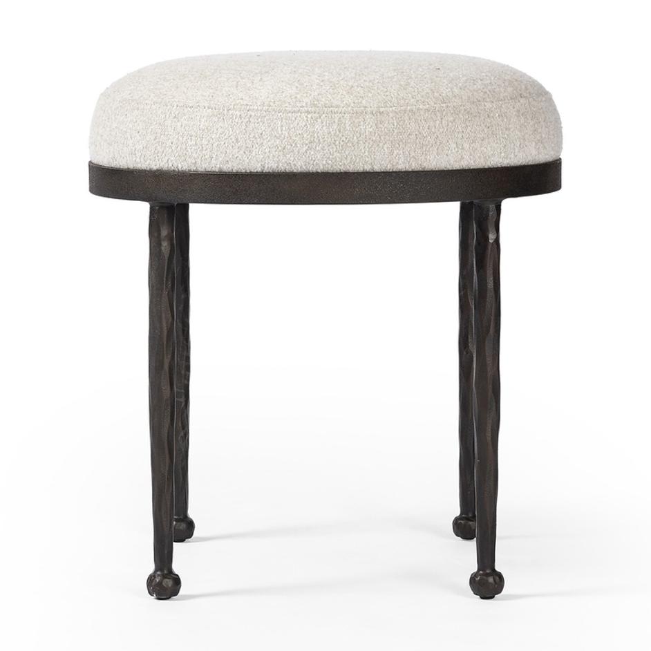 Corinne Accent Stool - Crete Pebble by Four Hands
