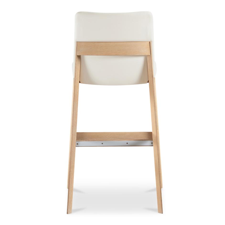 Deco Oak Barstool PVC White by Moes Home