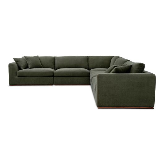 Rue Classic L Modular Sectional Dark Green by Moes Home