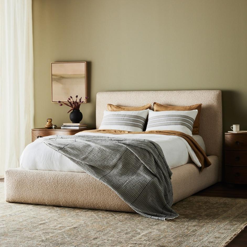Quincy King Bed - Lisbon Cream by Four Hands
