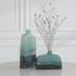 Fuze Aqua & Bronze Vases, Set Of 2 by Uttermost