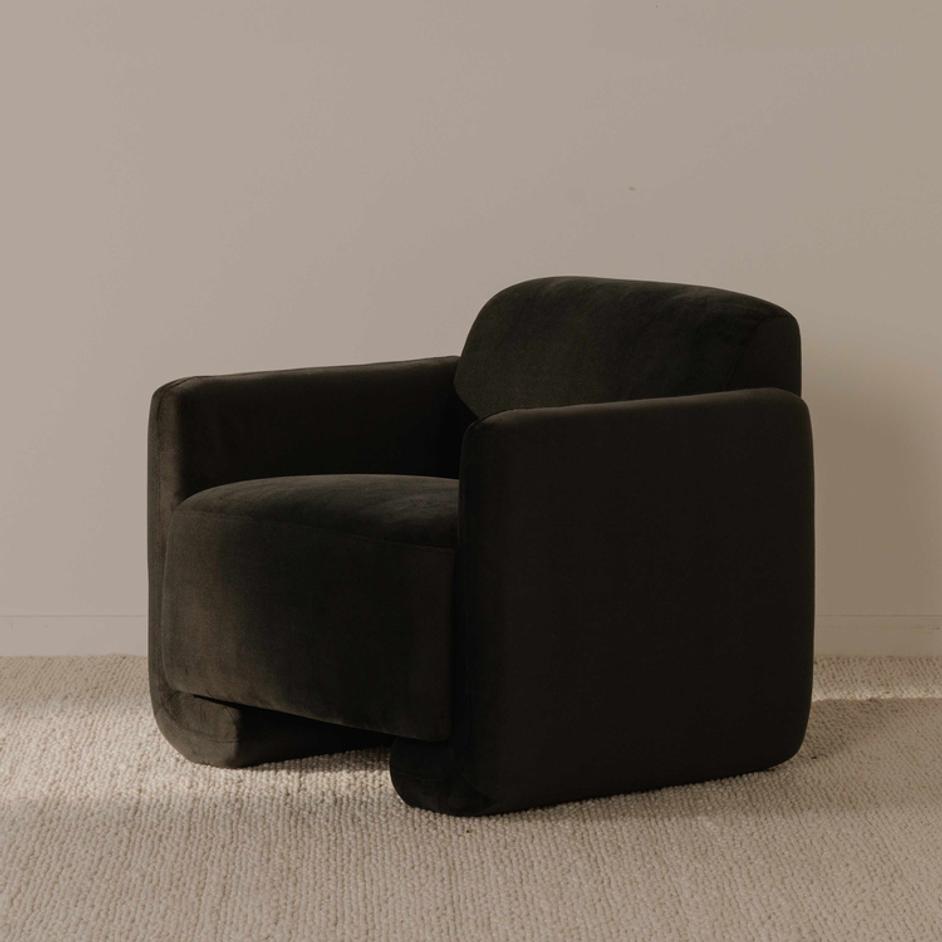 Fallon Accent Chair Shadow Grey by Moes Home