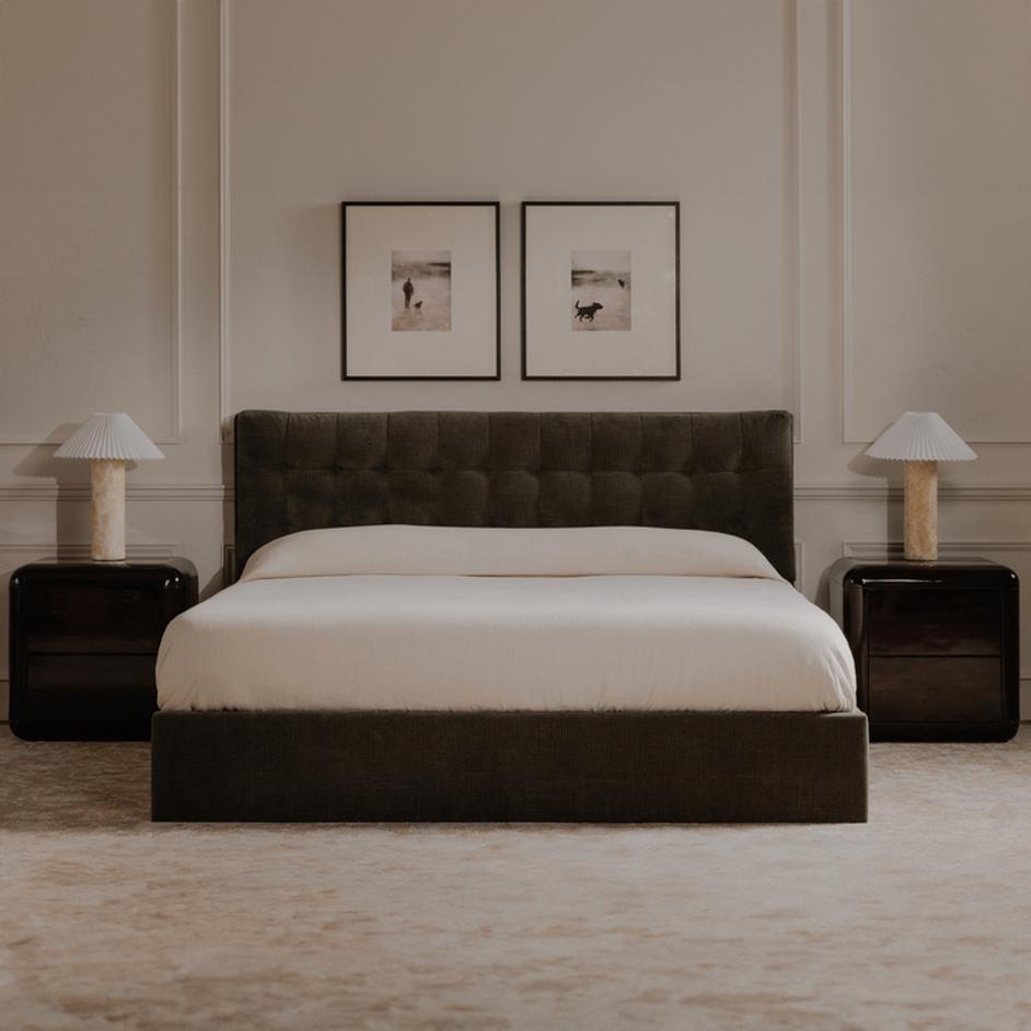 Sebastion Queen Storage Bed Green by Moes Home