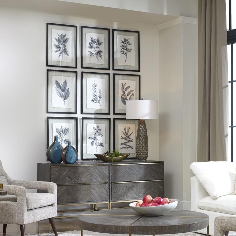 Farmhouse Florals Framed Prints, S/9 by Uttermost