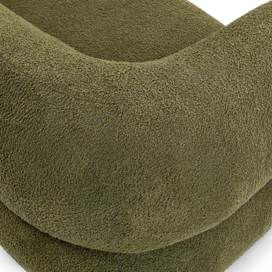 Faris Upholstered Sofa Dark Olive by Classic Home