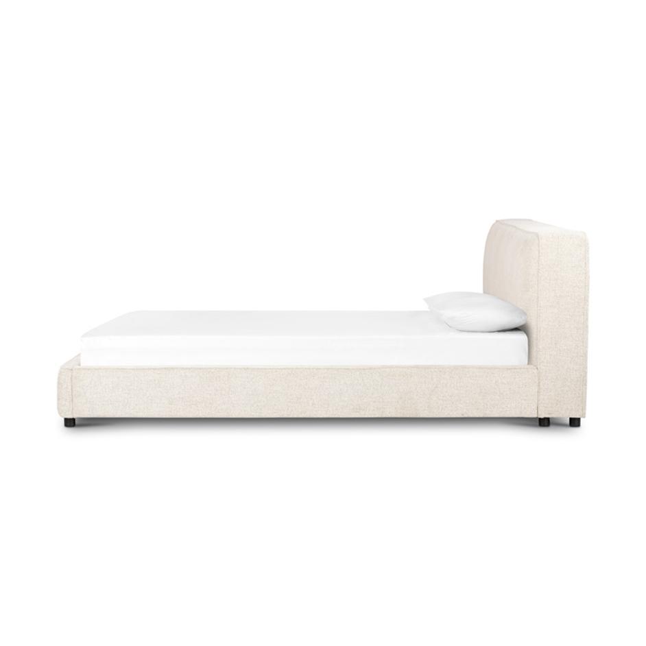 Aidan Bed In Plushtone Linen In Queen by FOUR HANDS