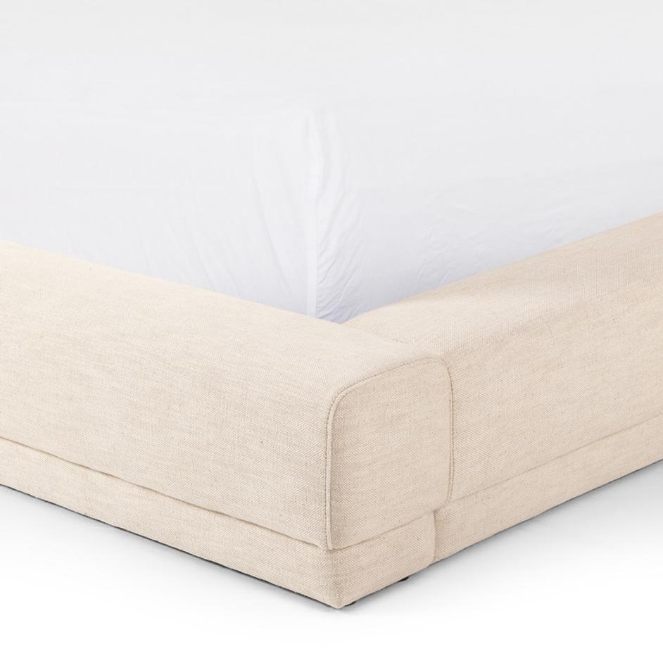 Martina Bed Wide Queen in Bergamo Parchment by FOUR HANDS