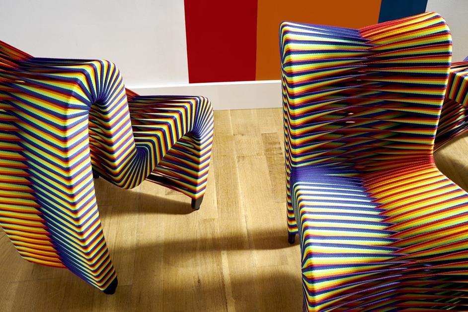 Seat Belt Dining Chair, Rainbow/Pride by Phillips Collection