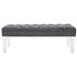 Percival Performance Velvet Bench In Gray by Modway Furniture