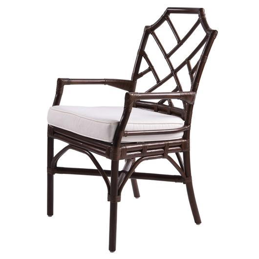 Kara Rattan Arm Chair In Paloma Brown by New Pacific Direct
