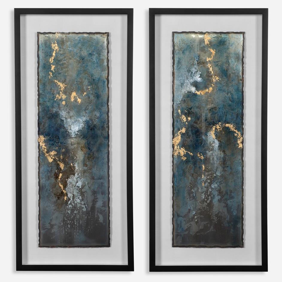 Glimmering Agate Abstract Prints, S/2 by Uttermost