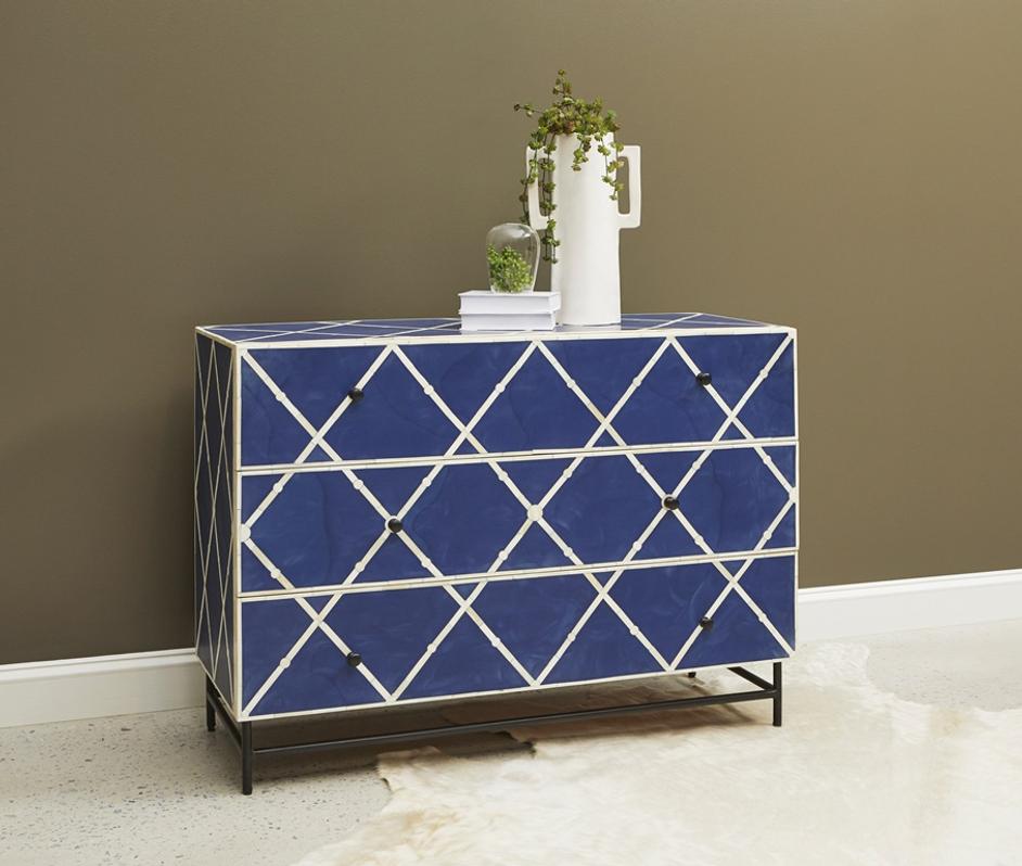 Navy Blue 3-Drawer Accent Chest by Pulaski Furniture