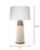  Pleated Ceramic Table Lamp with Linen Shade, Cream by Jamie Young