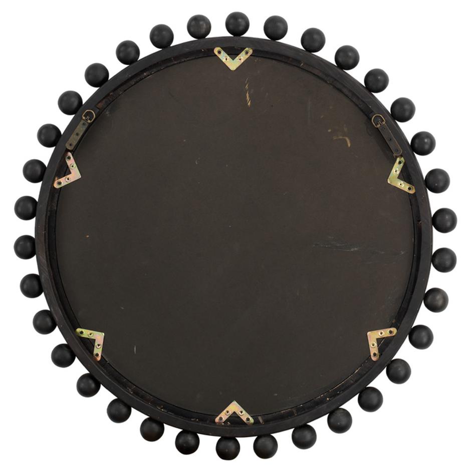 Brighton Round Wood Mirror, Charcoal by Jamie Young