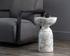 Goya End Table - Marble Look - White by Sunpan