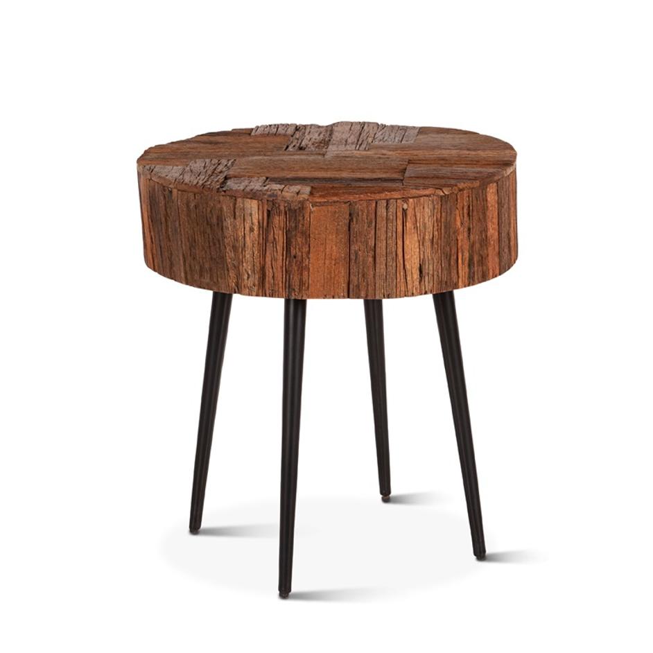 Jaipur 22" Reclaimed Wood Side Table by Home Trends & Design