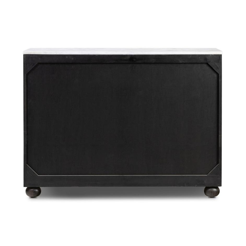 Tiago Marble Chest - Distressed Black by Four Hands