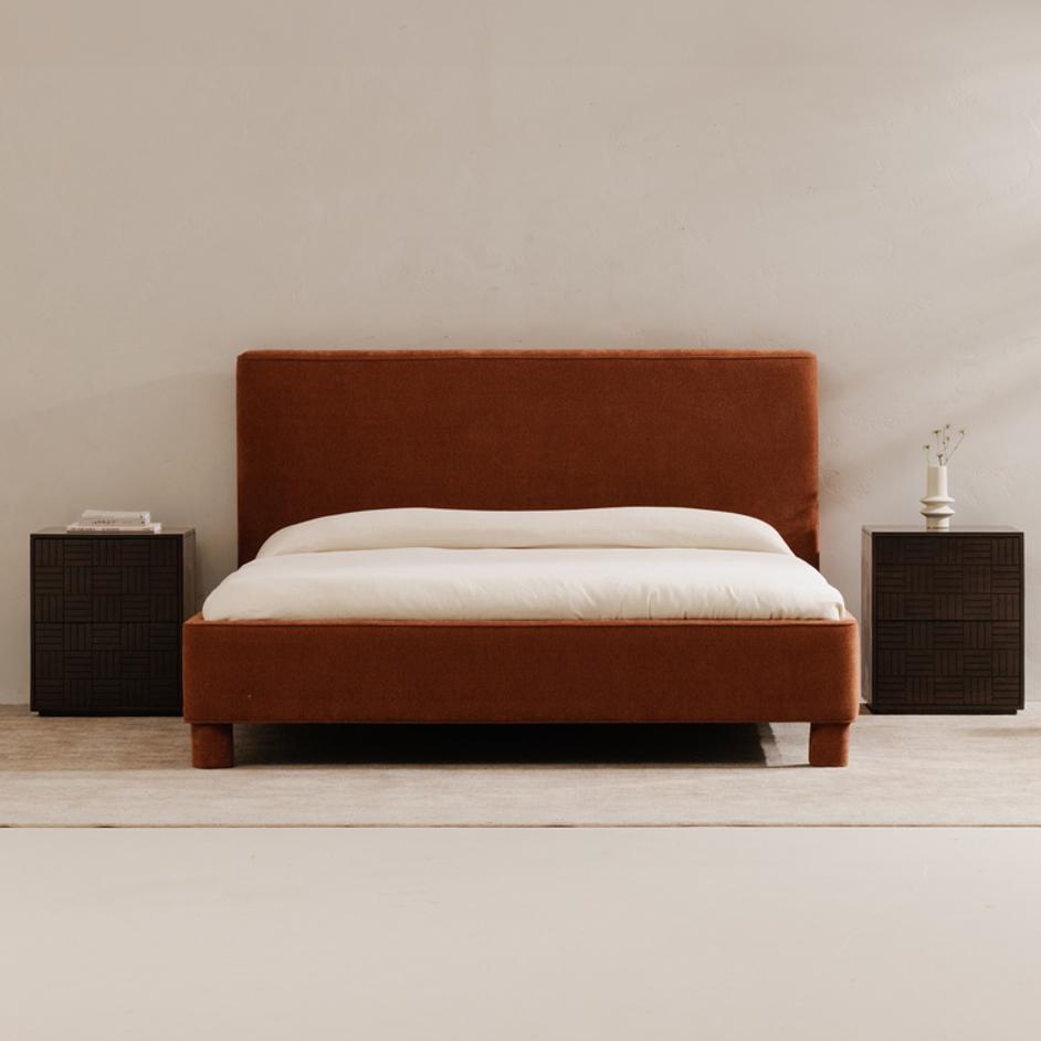 Ichigo Queen Bed Deep Orange by Moes Home