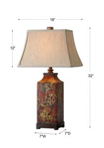 Colorful Flowers Table Lamp by Uttermost