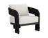 PYLOS LOUNGE CHAIR - BLACK - LOUIS CREAM by Sunpan