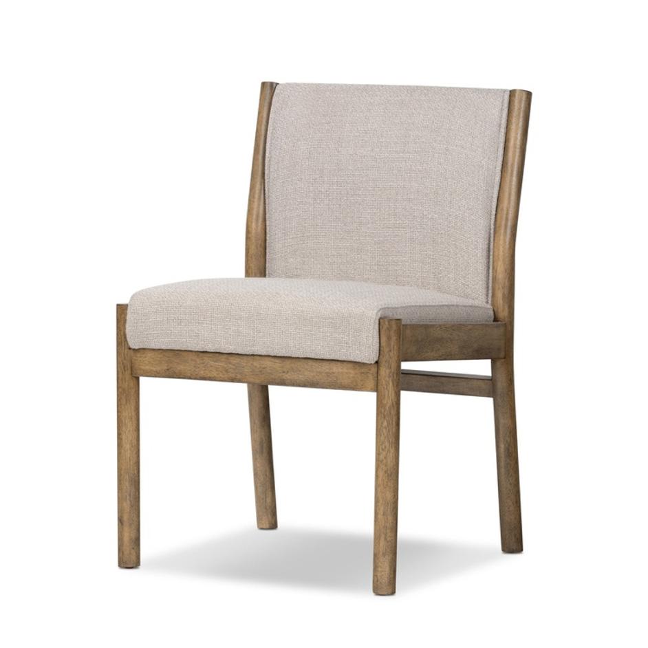 Hito Dining Chair In Gibson Taupe And Heirloom Greywash And Brushed Silver by Four Hands