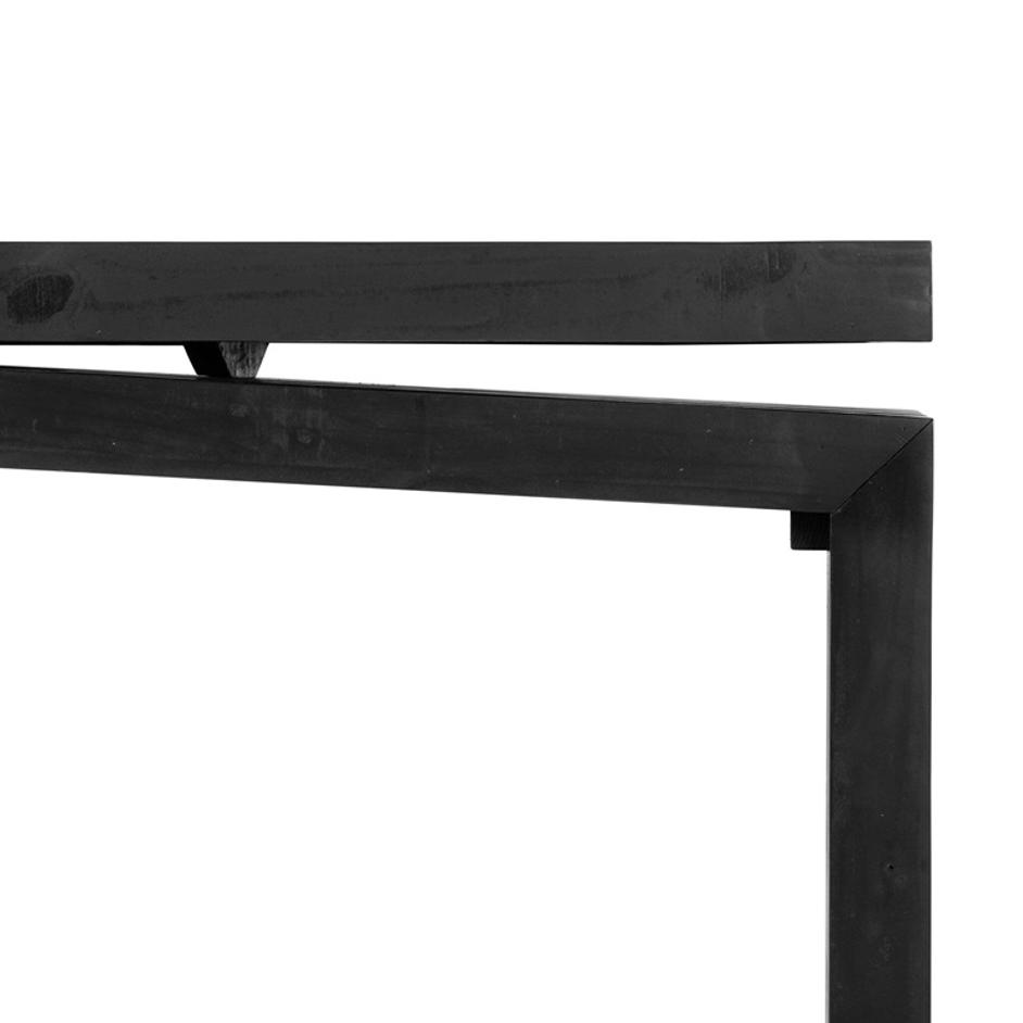 Matthes Large Console Table - Aged Black Pine by Four Hands