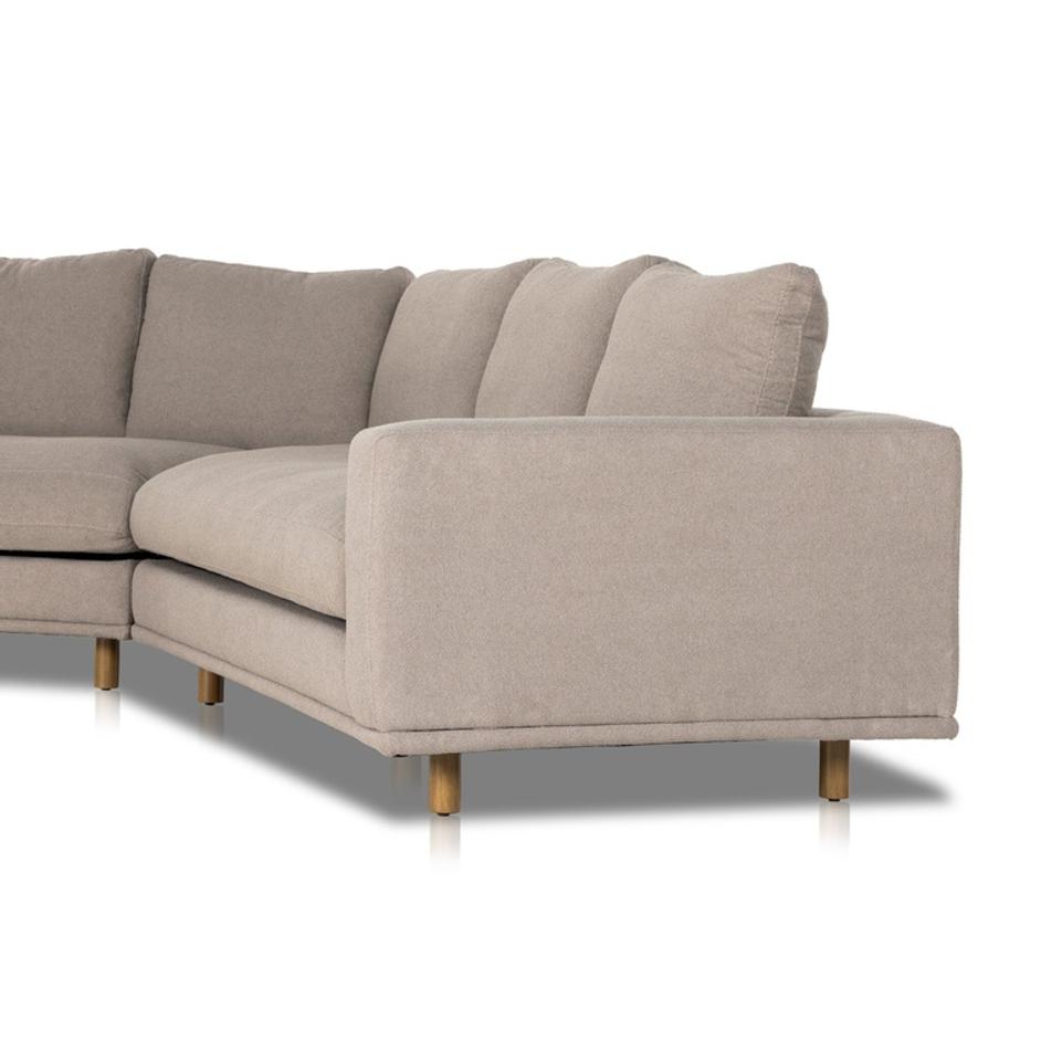 Dom 3 Pc Sectional-Large Wedge In Portland Cobblestone-Distressed Sienna by Four Hands