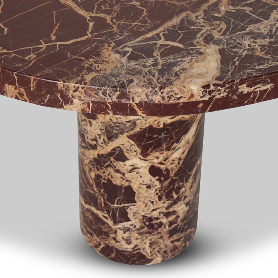 Zion Coffee Table - Merlot Marble by Four Hands
