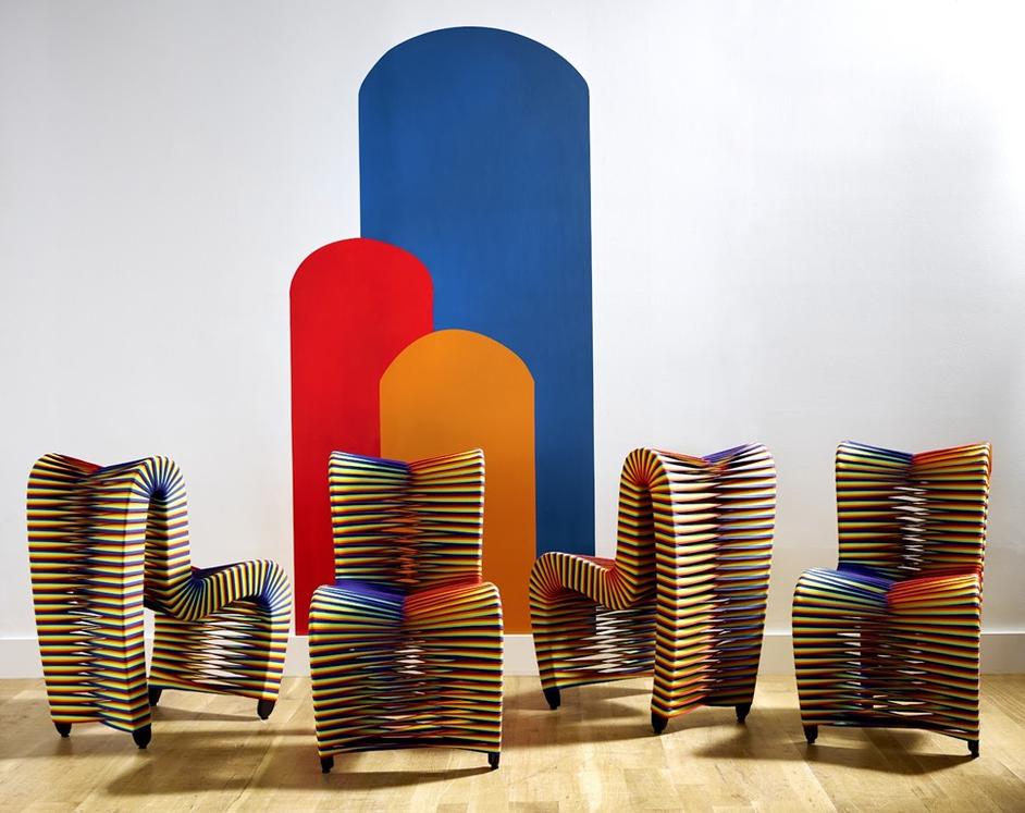 Seat Belt Dining Chair, Rainbow/Pride by Phillips Collection