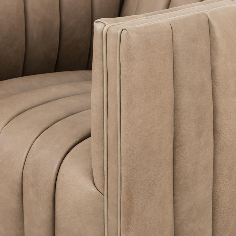 Augustine Swivel Chair In Palermo Drift by FOUR HANDS