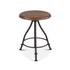 Industrial Loft Acacia Wood Adjustable Bar Stool by Home Trends & Design