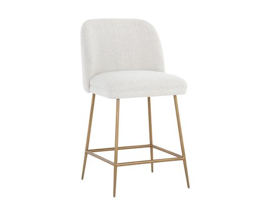 KELTY COUNTER STOOL - GOLD - COPENHAGEN WHITE by Sunpan