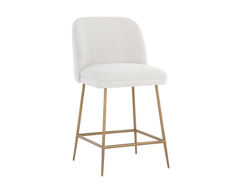 KELTY COUNTER STOOL - GOLD - COPENHAGEN WHITE by Sunpan