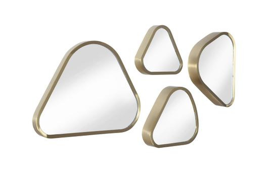 Pebble Mirrors, Set of 4, Brushed Brass by PHILLIPS COLLECTION