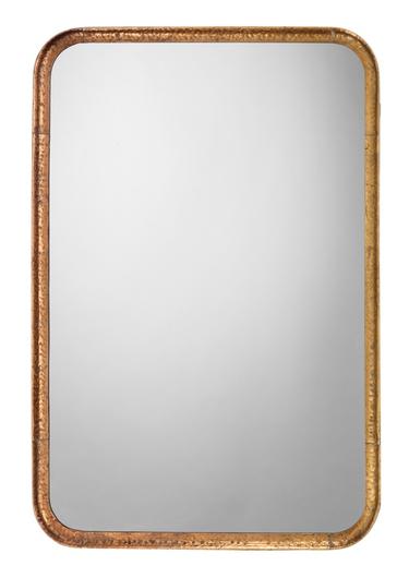 Principle Iron Rectangle Wall Mirror, Gold by Jamie Young