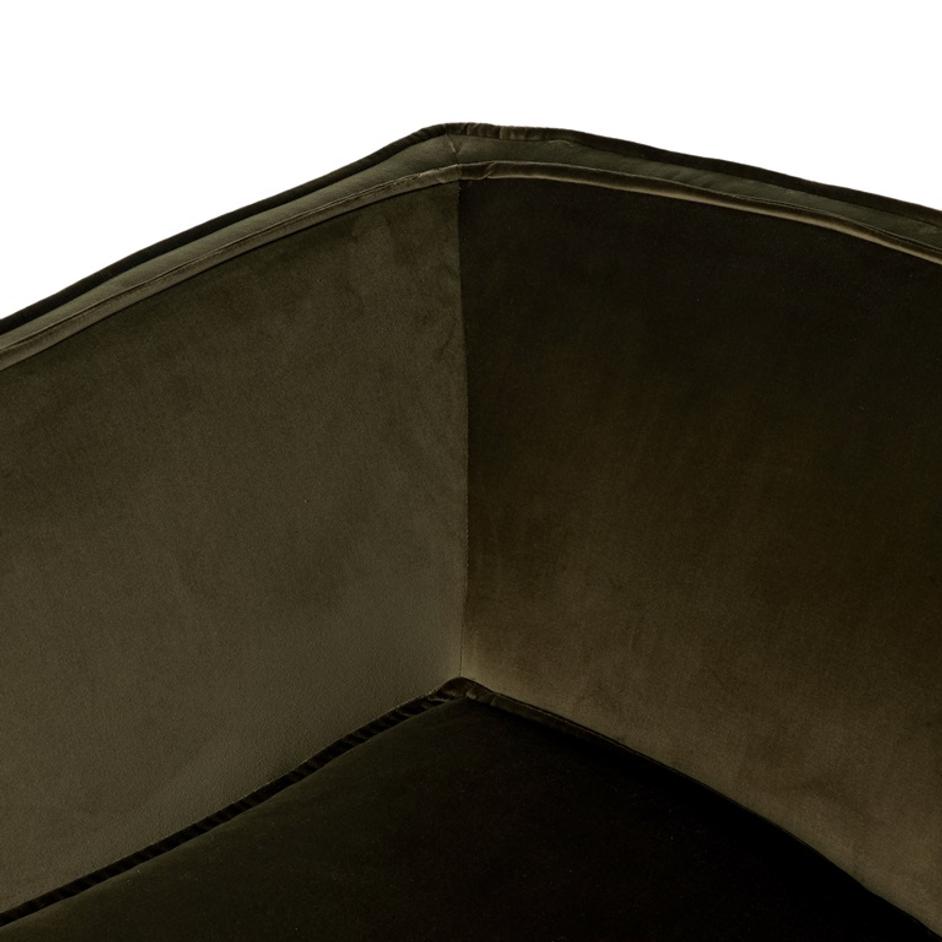 Rashi Swivel Chair In Surrey Olive by FOUR HANDS