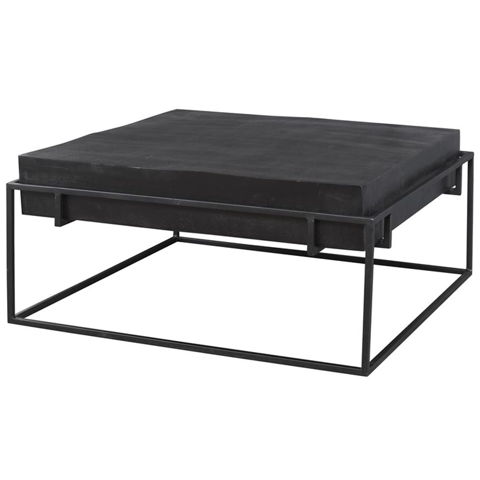 Telone Modern Black Coffee Table by Uttermost