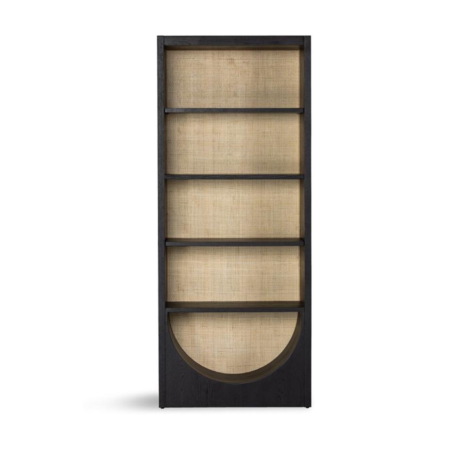 Higgs Bookcase - Brushed Ebony Oak Veneer by Four Hands
