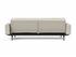DUBLEXO SLEEPER SOFA W/ARMS in MIXED DANCE NATURAL FABRIC WITH Dark Wood LEGS 527 by INNOVATION USA