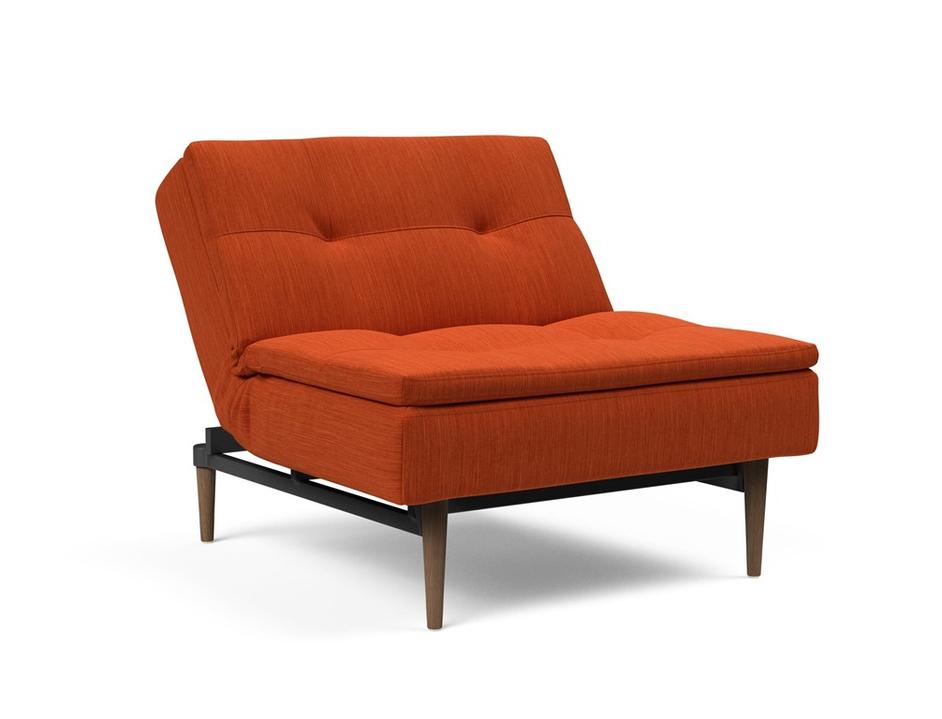 DUBLEXO CHAIR in ELEGANCE PAPRIKA FABRIC WITH Dark Wood LEGS 506 by INNOVATION USA