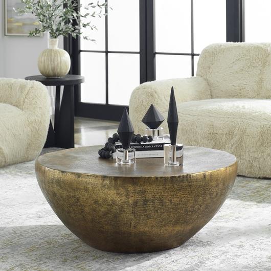 Gilded Dome Gold Coffee Table by Uttermost